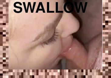 Daddy’s slut swallows every drop of cum!!!!!