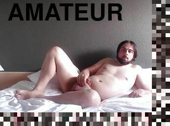 masturbation, amateur, ejaculation-sur-le-corps, gay, joufflue, ejaculation, européenne, euro, solo, hôtel