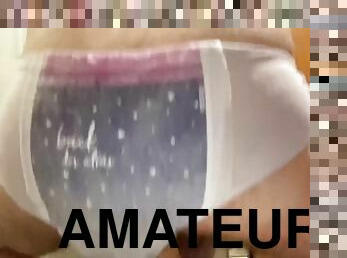 amatör, anal, gay, ritt, dildo, ensam, vått