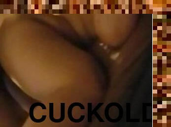 cuckold PAWG wife taking Big Hung cock hubby films it