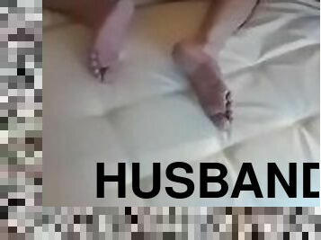 Husband fingers wife and jerks off her boyfriend while she sucks
