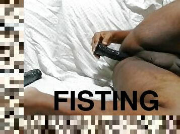 fisting, kæmpestor, anal, kæmpestor-pik, legetøj, bøsse, slave, solo, pik, hårdhændet