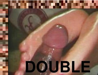 Footjob playin my lyrics double cum shot