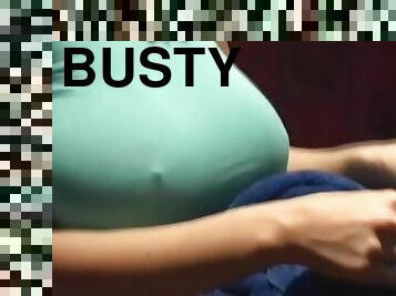 Watch busty Jana Defi goes topless on bubble bath photoshoot