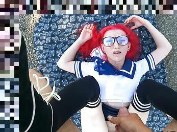Compilation Is Large Of Cum For Cute Sexy Schoolgirl With Glasses