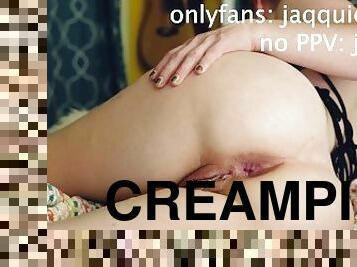 amatör, anal, leksak, creampie, dildo, ensam, retande