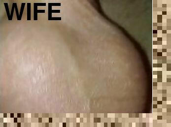 Slut wife sucks someone cock and licks balls closeup