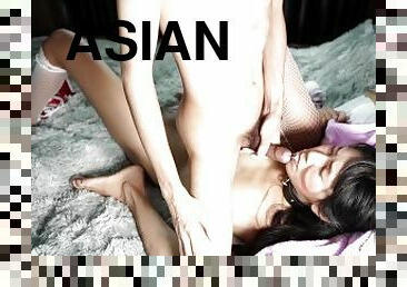asiatique, énorme, chatte-pussy, amateur, babes, fellation, ejaculation-sur-le-corps, ados, petite-amie, sur-le-visage