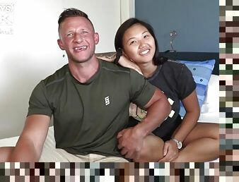 Ripped DILF Heath Hooks Up With A Thick Asian Teen For His First Porn!