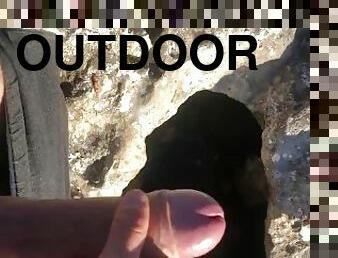 Quick jerk outdoors