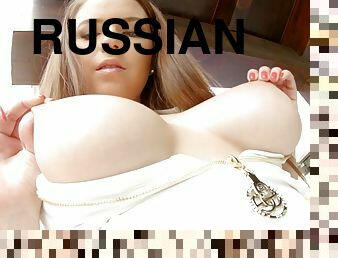 Russian teen marina visconti demonstrates her big natural tits outdoor