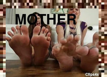 niewolnicy, stopy, brudne, matka