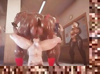 Futa Futanari Gangbang Orgy DP Huge Cumshot Creampie 3D Hentai