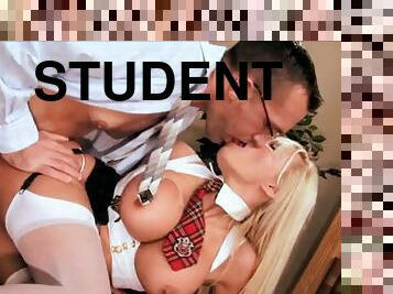 store-pupper, doggy, student, lærer, blowjob, cumshot, hardcore, blond