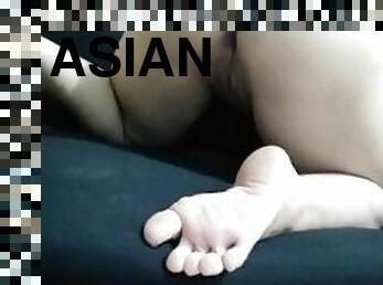 asia, orgasme, umum, amatir, kaki, seorang-diri, filipina