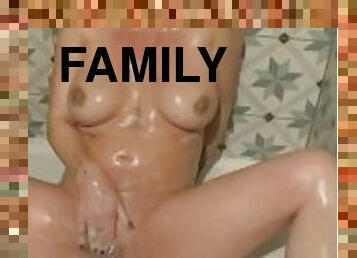 onani, amatør, milf, kamera, voyeur, facial, familie