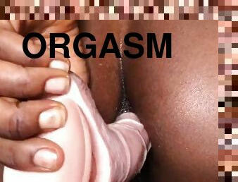 orgasm, fitta-pussy, anal, mörkhyad, hardcore, knullande, ritt, dildo, petit, vått