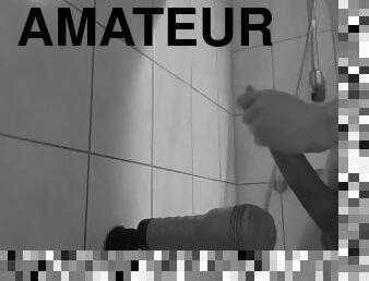 bad, masturbation, amatör, cumshot, gigantisk-kuk, tonåring, leksak, dusch, ensam, kuk