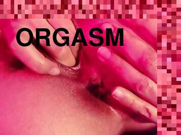 extrem, orgasm, fitta-pussy, fingerknull, fetisch, close-up, rövhål, vått