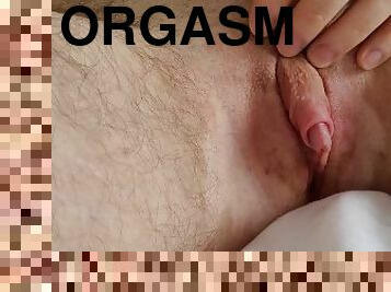 FTM Wet dicklit and bursting orgasm