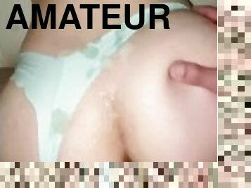 doggy, svær, fest, kone, amatør, cumshot, par, pov, cum