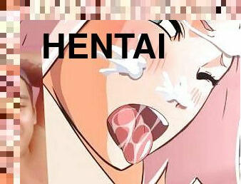 amatör, creampie, anime, hentai