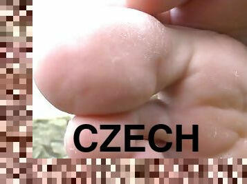 Barefoot czech soldier