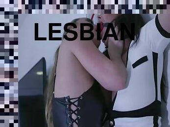 lesbisk, leke, bdsm, strømper-stockings, blond, fetisj, bondage, dominans, brunette