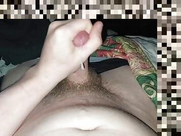 Straight Guy Jerking Off To Porn Until He Cums