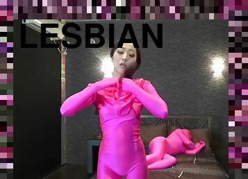 Miraidouga - Pink & Pink Sensual Zentai Lesbian Play
