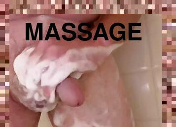 kąpiel, masturbacja, amatorskie, masaż, sperma, prysznic, solo