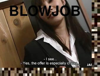 Insurance agent riko tanabe gives a blowjob to a married guy