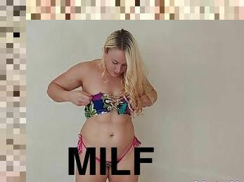 røv, offentlig, skønheder, milf, blond, undertøj, bikini