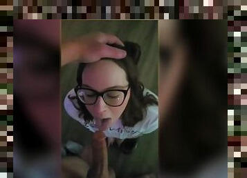 Amazing Blowjob by Cutie With Glasses