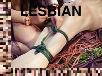 asiatisk, lesbisk, bdsm, bondage, älskarinna, dominans, femdom