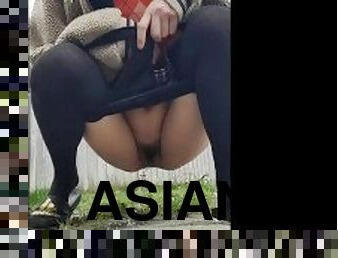 asia, mandi, kencing, umum, pelajar, remaja, hitam, kamera, pengintipan, upskirt-bagian-dalam-rok