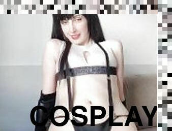 SEXY babe cosplays TIFA's new skin