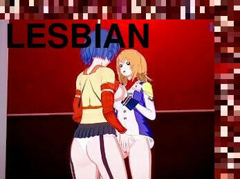 Cagalli Yula Athha and Kusuha Mizuha have an intense lesbian play - Gundam SEED & SRW Alpha Hentai