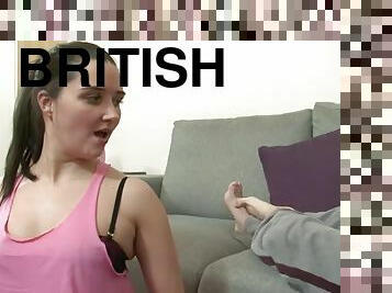 A british guy smashes pixie little and sprays cum on her face