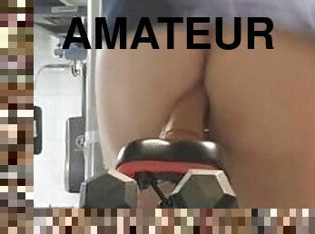 amatør, anal, stor-pikk, leke, riding, dildo, motorsykkel, alene, pikk, trening