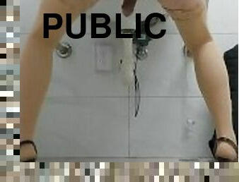 Taiwan crossdresser dildo in public toilet