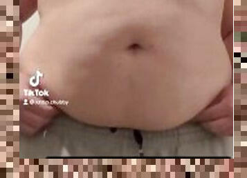 Chubby teen loves to show everyone how fat he is