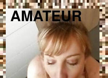 Amateur Milf sucking roomate! POV EYE CONTACT BLOWJOB