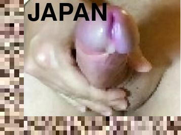 asiatisk, onani, skolejente, cumshot, stor-pikk, tenåring, japansk, cum, bukkake, fetisj