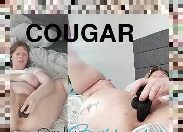 Hot Cougar Cools Down While Her BF is Away she Cums 3 Times