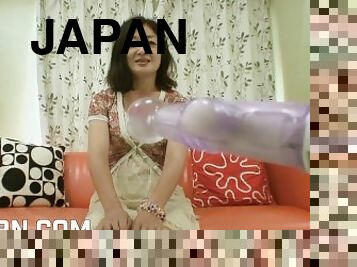 asiatisk, behåret, gammel, fisse-pussy, moden, legetøj, mor, japans, creampie, moder