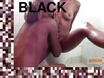 Black Girls Arrange A Good Ole Lesbian Shower Pussy Eating