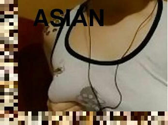 Slim Thick Asian girl strip tease PART 1