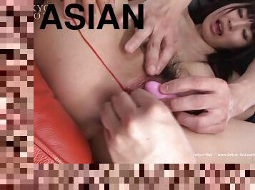 asyano, mabalahibo, laruan, hapon, creampie, grupong-seksual, pov