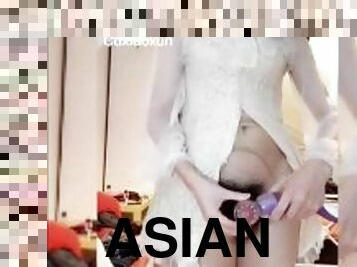 asyalı, mastürbasyon-masturbation, travesti, oyuncak, transeksüel, tayca, meni, sevimli, filipinli